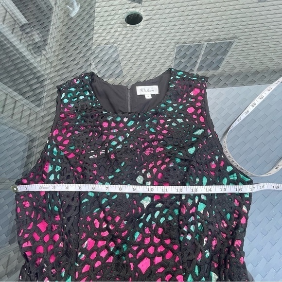 ANTHROPOLOGIE Wolven Black Crochet Lace "Terrace Sheath Dress" Size 8 - Picture 11 of 15